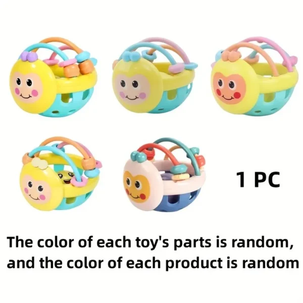 ⁦צעצוע לתינוק כדור אטלס לפתח כדור חודשים מפלסטיק פעמון בובה⁩ – תמונה ⁦6⁩