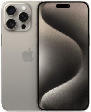 אייפון Apple iPhone 15 Pro Max 256GB - צבע טיטניום טבעי - שנה אחריות יבואן רשמי - ללא מטען וללא אוזניות