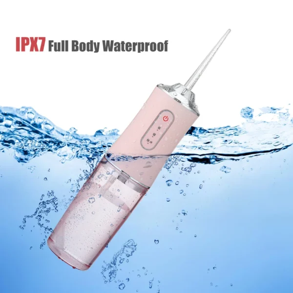 ⁦אוראלי משטף נייד שיניים מים Flosser USB נטענת סילון מים חוט דנטלי 4 Jet עצה 220ml 3 מצבים IPX7 1400 סל"ד⁩ – תמונה ⁦6⁩