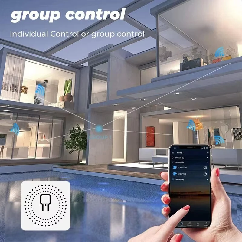 מתג WiFi מיני 16A עובד עם אפליקציית Tuya Smart Life, שליטה דו-כיוונית, מודול אוטומציה לבית חכם, תואם לאלקסה וגוגל – תמונה 3